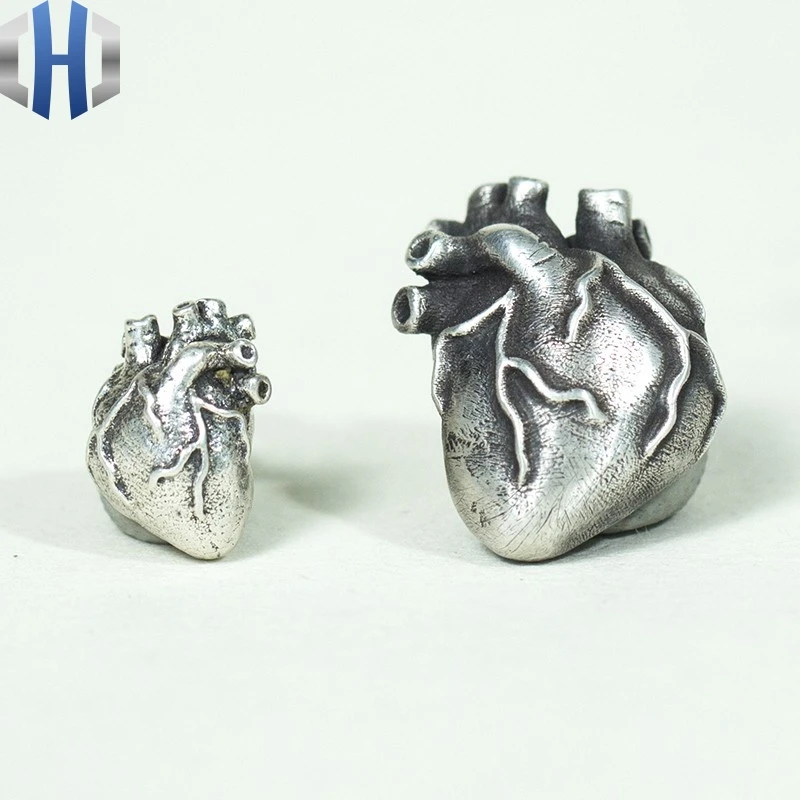 Оригинальный дизайн ручной работы серебряные серьги в виде сердца 925 Серебряные