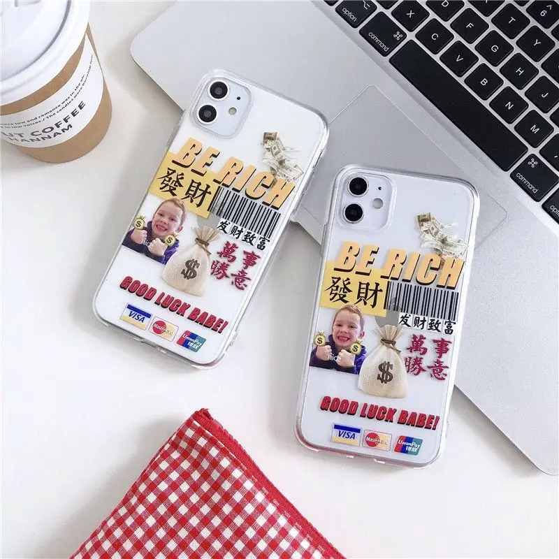 

Internet Celebrity Boy iPhone X Phone Case 6s Anti-7plus Fell 8p Soft XR Internet Celebrity Iphone11pro New Xsmax