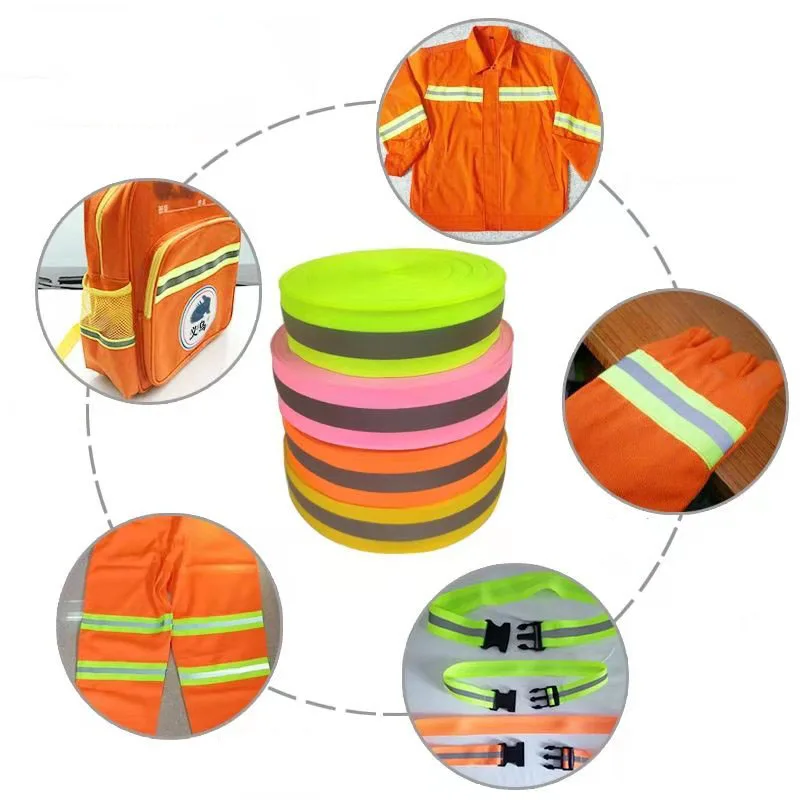 5 ярдов Светоотражающие Полоски Безопасность Серебристая отражающая пришить