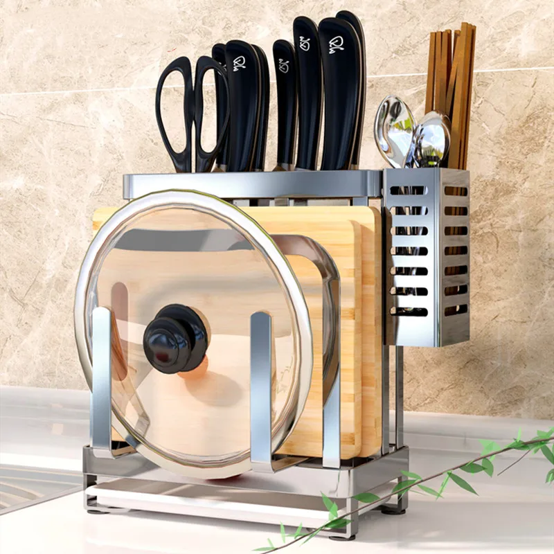 304 нержавеющая сталь многофункциональные кухонные стеллажи ножи разделочная