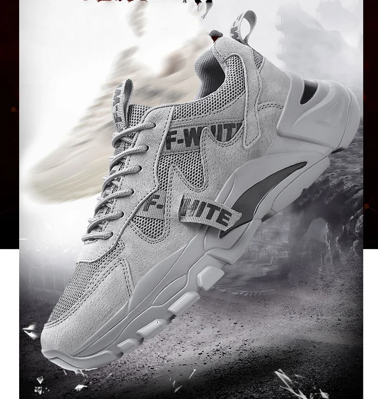 

New Style Men Mesh Sneakers Youth Fashion Cushion Chunky Sport Shoes Spring Summer Trend Breathable Lightweight Running Shoes