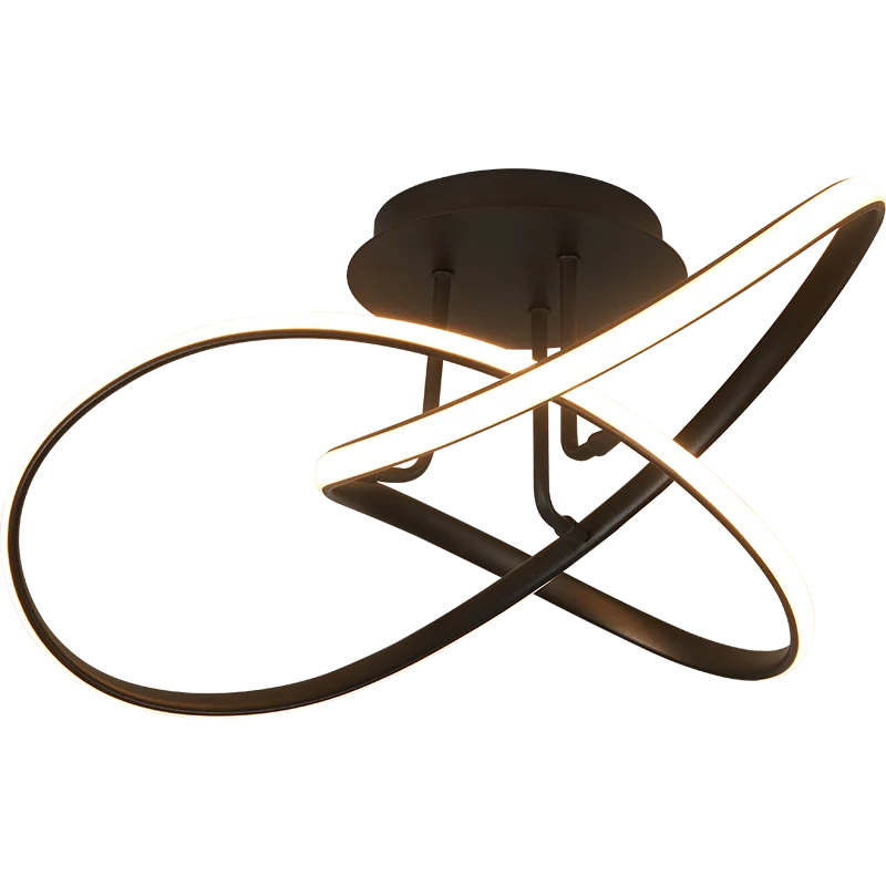 

New Black Modern LED Chandelier Lights for Living Dining Room Bedroom Study Creative Special-Shaped Home Ceiling Lamp Lighting