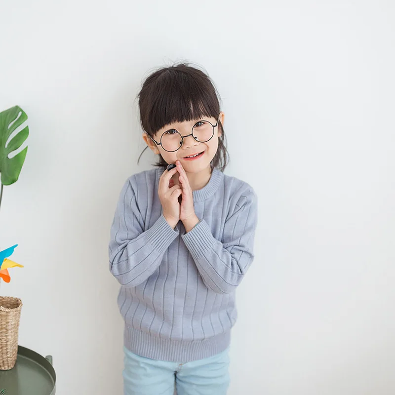 Свитера для девочек и мальчиков сезон осень зима Детские вязаные свитера пуловер