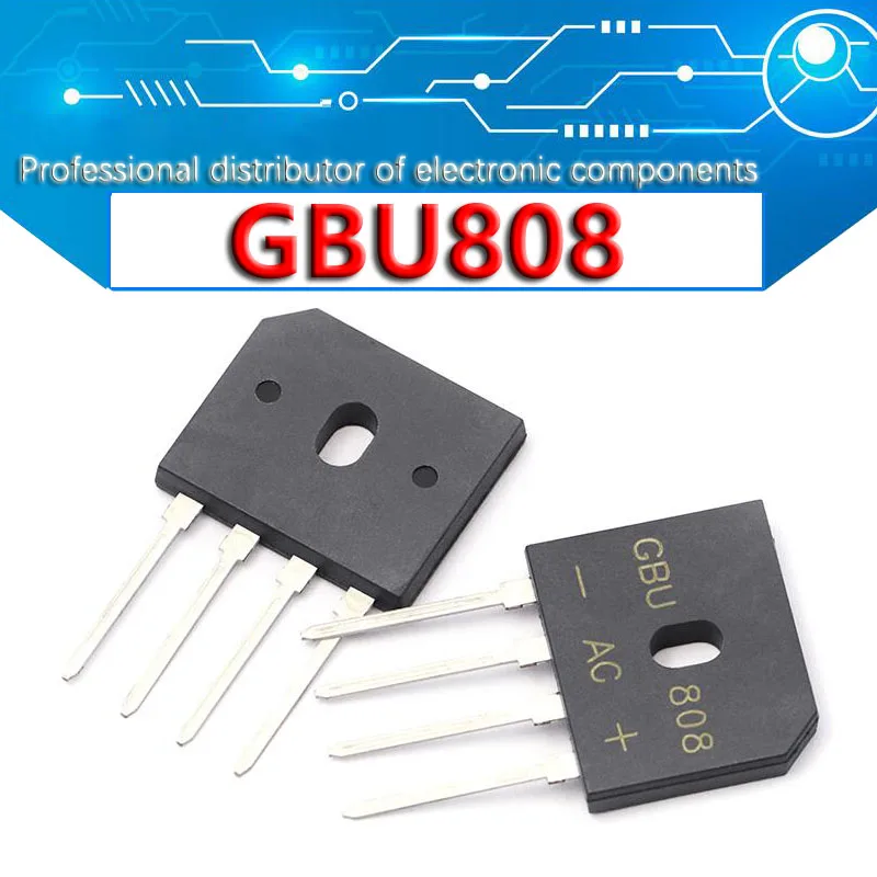 5 шт./лот GBU808 8A 800V Мостовой выпрямитель оптовая продажа | Электронные компоненты и