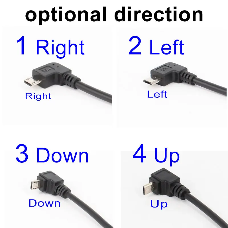 PCTONIC micro USB адаптер короткий изгиб разъем A Type до 90 градусов прямоугольный Кабель