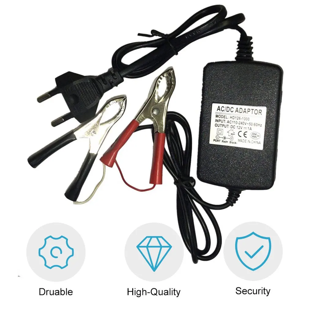 Full Automatic Car Battery Charger DC 12V/1A 15W Auto Motorcycle ATV Smart Compact Tender Maintainer EU Plug |
