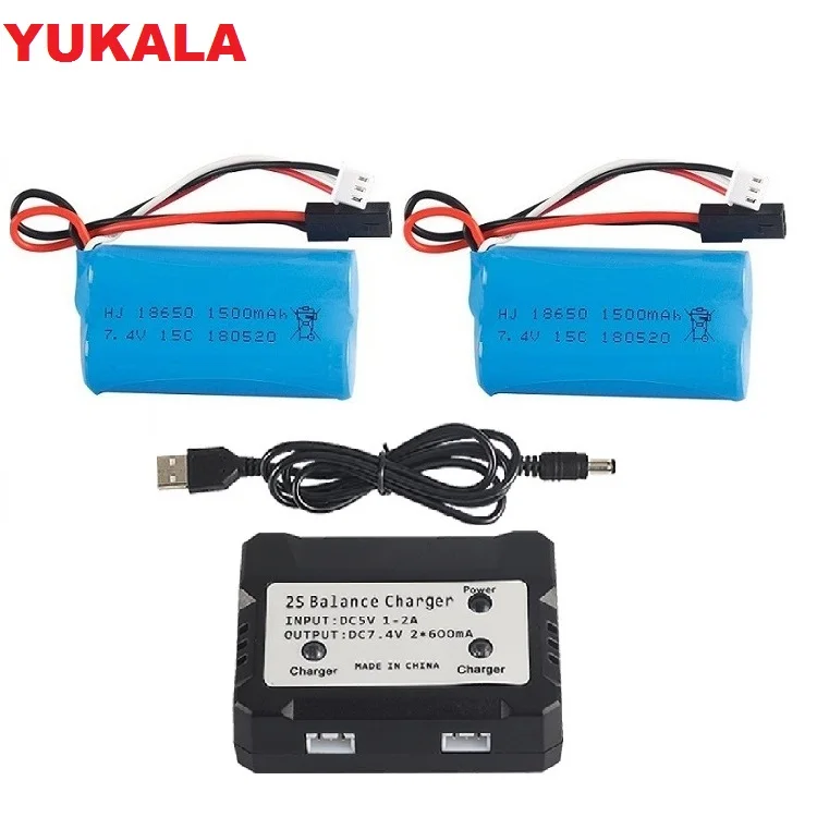 YUKALA 7 4 v 1500mah литий ионный аккумулятор 15c 18650 /USB зарядное устройство для BG1518 BG1513 BG1515