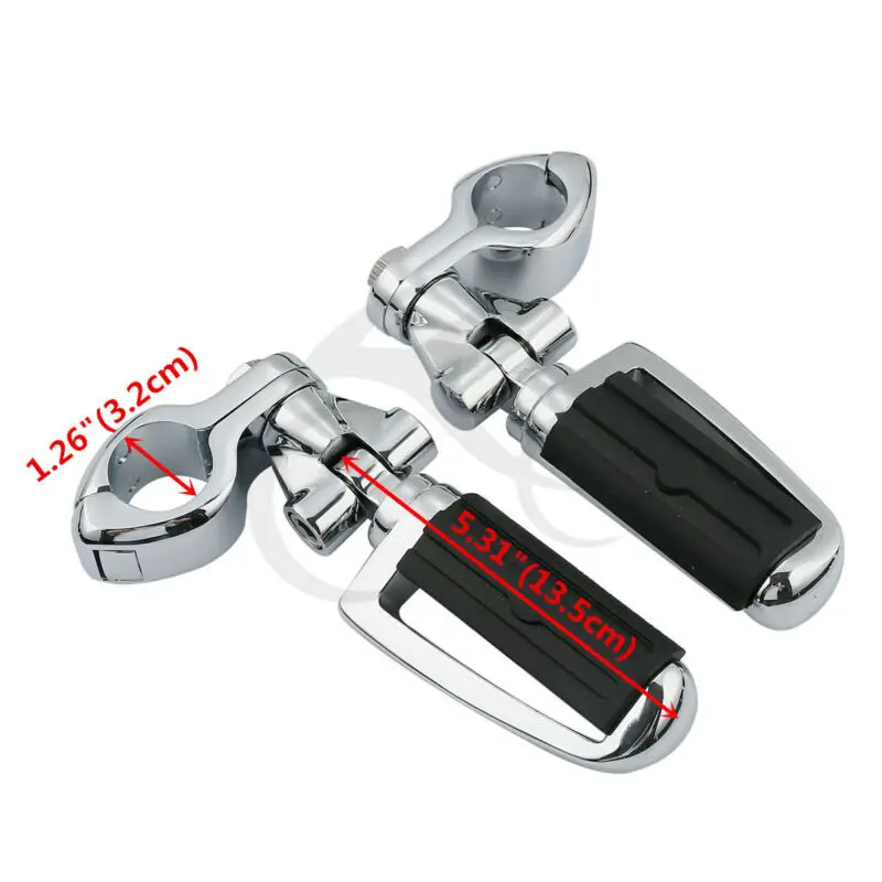 

Motorcycle 32mm 1 1/4" Engine Guard Footpeg Rest Clamps Mounting Kit For Honda Yamaha Kasawaki Suzuki Harley Touring ATV UTV