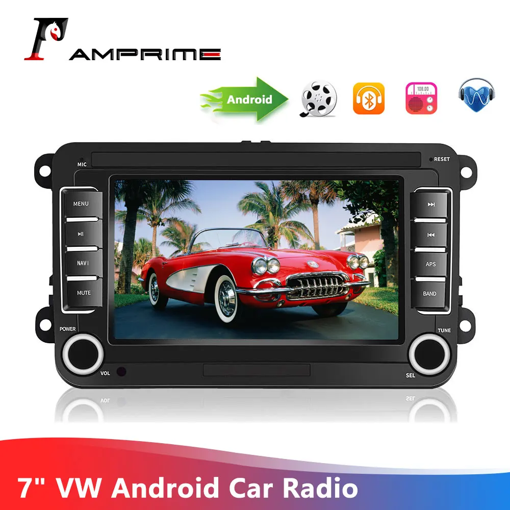 AMPrime 2Din радио Автомобильный мультимедийный плеер Универсальный 7 ''сенсорный