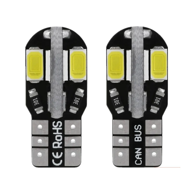 

2pcs Automobile Led Decoding T10 5730 5630 8smd Small Bulb Width Indicator Lamp License Plate Light Reading Lamp Car Led Light