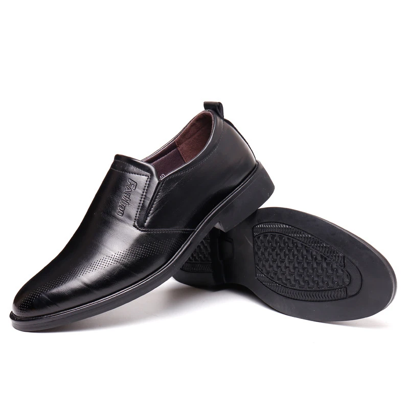 

New Men Dress Shoes Formal Shoes Men's Handmade Business Shoes Wedding Shoes Genuine Leather Lace-up Male