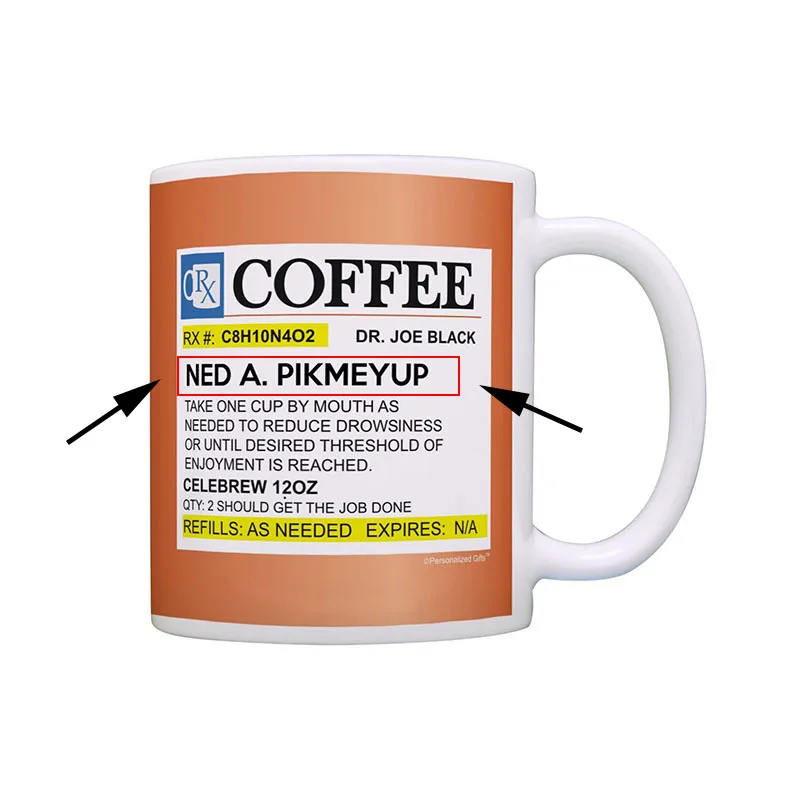 Кружка для кофе по рецепту кофеина 11 унций|Кружки| |