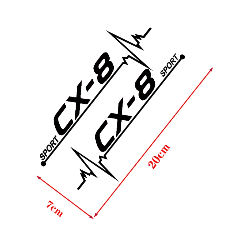 

2PCS Car Stickers Side Window Cool Decals For Mazda Cx3 Cx5 Cx7 Cx8 Cx9