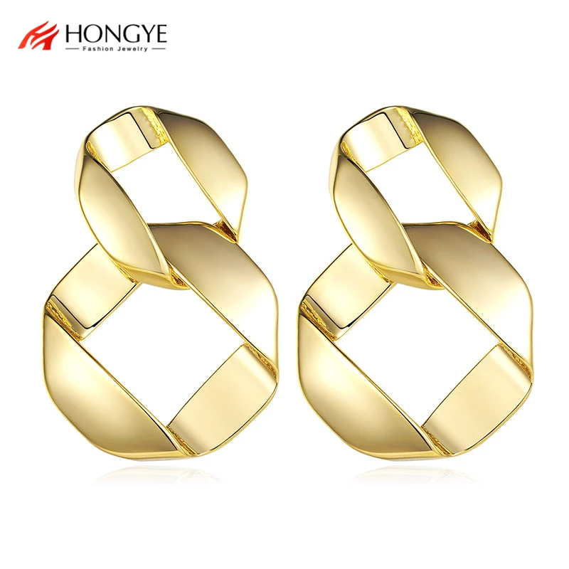 Модные Многослойные серьги HONGYE для женщин очаровательные Изящные полированные
