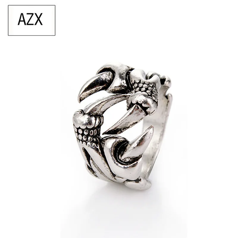 Новый коготь дракона Ретро панк готы мужское литое кольцо из сплава готический