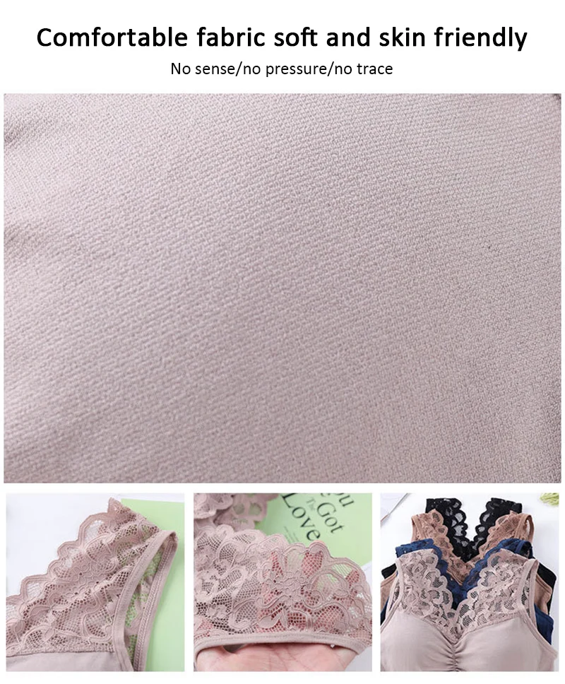 

Sexy Vest Lace Brassiere Wrap Chest Wireless Underwear Underwaist Bra Wanita sports Sports Bras Fashion Fitness Women's Bra
