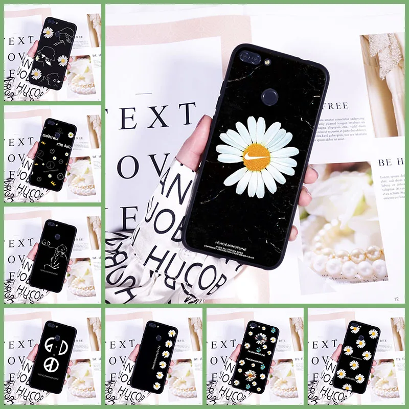Задняя крышка для Huawei Y5 Y6 Y7 Prime 2017 2018 Y9 2019 силиконовый мягкий черный чехол телефона