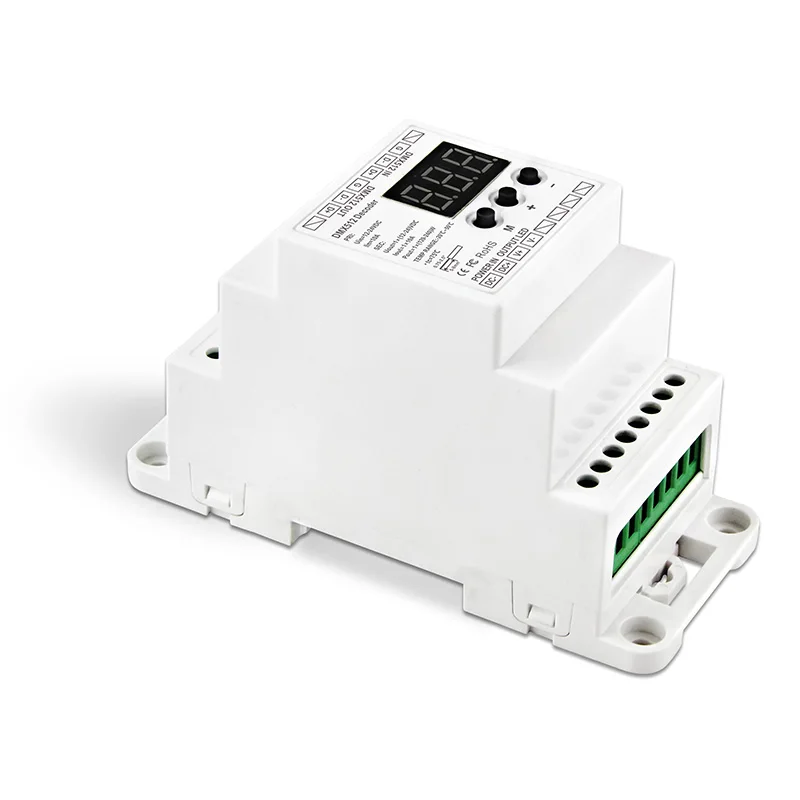 Новый фрикционный DIN рейка вход 10 А * 1 канал постоянное напряжение DMX512 декодер