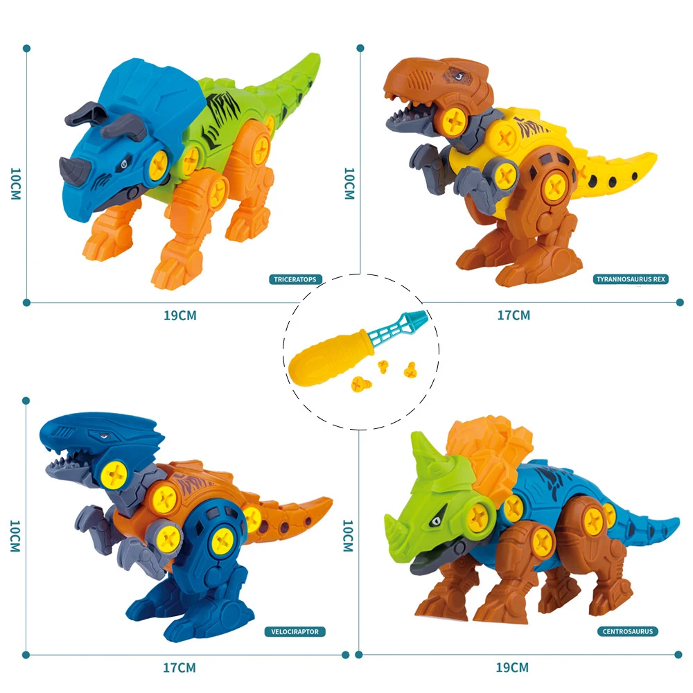 Juguetes de dinosaurios para ni&ntilde;os y ni&ntilde;as, conjunto de ingenier&iacute;a de construcci&oacute;n artesanal, juguetes de aprendizaje, regalo de Pascua para ni&ntilde;os de 3 a 10 a&ntilde;os-1