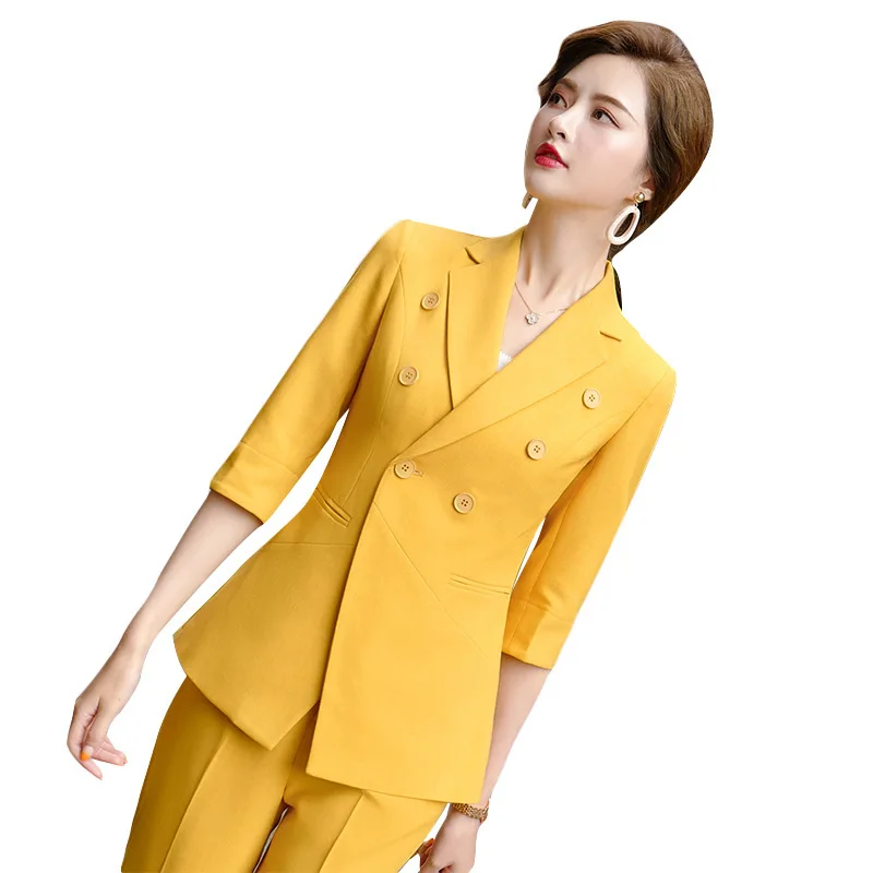 

High quality ladies professional suit pants Two-piece Spring 2020 new fashionable ladies blazer Office interview clothing