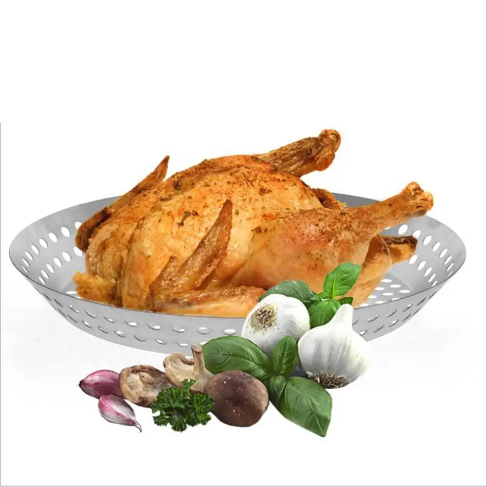 Инструмент для барбекю жареная стойка курицы круглая утечка отверстие лоток