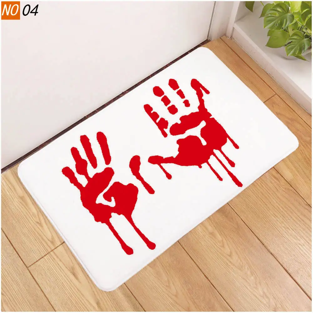 Противоскользящий коврик для ванной комнаты OMIG напольный с 3D принтом крови
