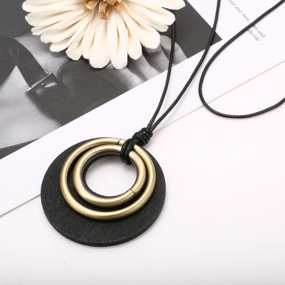 Ретро ожерелья для женщин Свитер Цепочка Аксессуар Ювелирный подарок 2020