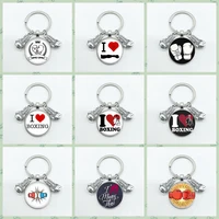 fashion personality boxing gloves keychain inspirational gloves pendant punch keychain hanging jewelry