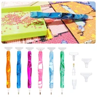 5pcs alloy point drill pen heads diamond painting pen replacement pen head diy embroidery craft quick case tool nail pen tip