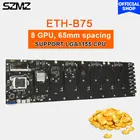 Системная плата SZMZ для майнинга, 8 GPU, поддержка LGA 1155 CPU ETH, криптовалюты для майнинга криптовалюты, плата для майнинга криптовалюты