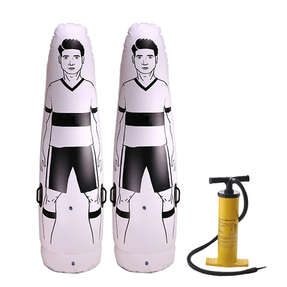 2 pcs Inflatable wal 1,75 м для взрослых и детей, надувная футбольная тренировка, вратарь, стакан, воздушный футбольный поезд, манекен, настенное футбольное пенальти, оборудование тоже - Цвет: 2 pcs Inflatable wal