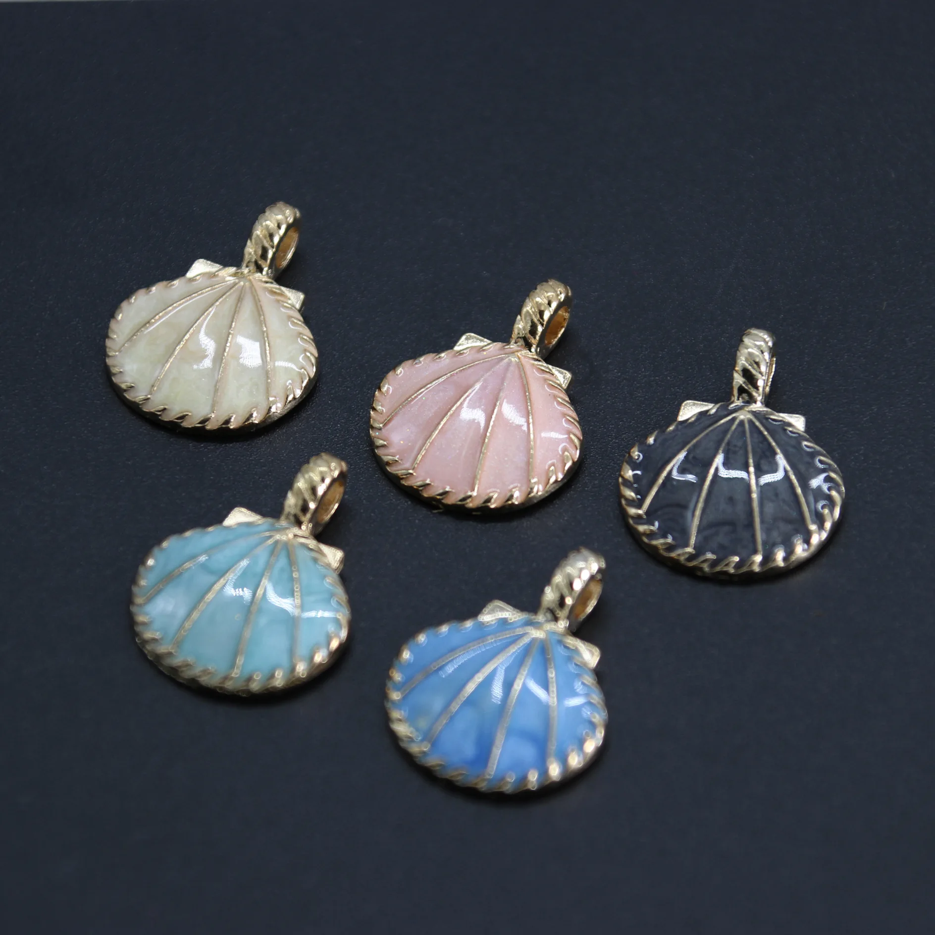 

10pieces / Set Shell Dripping Alloy Small Pendant DIY Simple Earring Necklace Bracelet Pendant Women Earrings Accessories