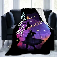 anime character super soft flannel warm throwing blanket for sofa suitable for birthday christmas