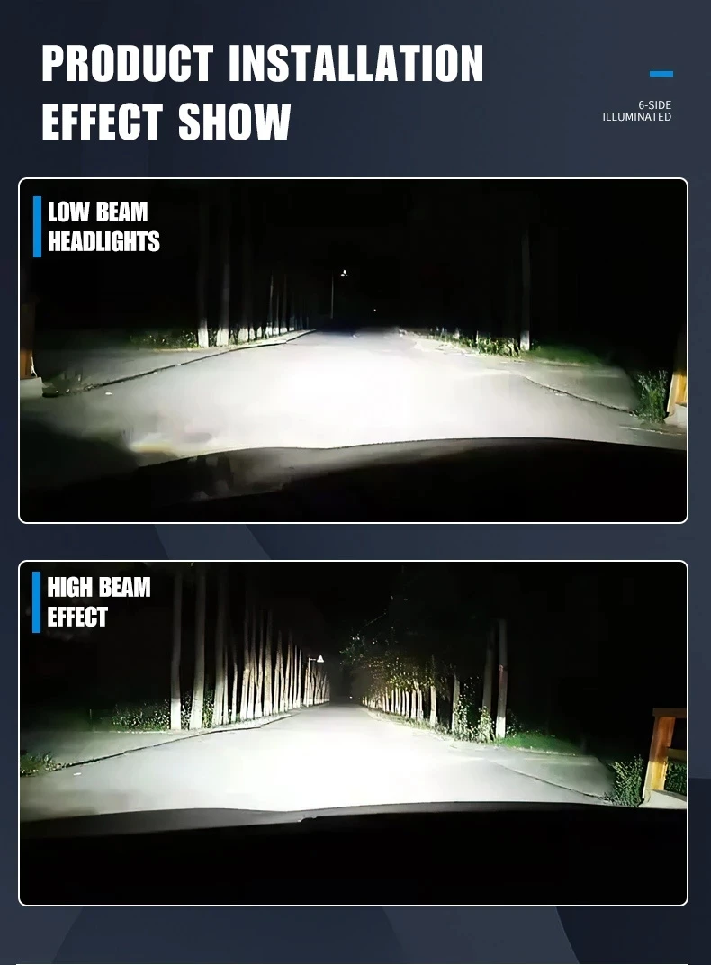 

2PCS 2021 New style 200W Car Canbus Headlight 8 side COB chip 20000LM H4 LED H7 H1 H3 H8 H11 9005 HB3 9006 6000K Auto Fog Light