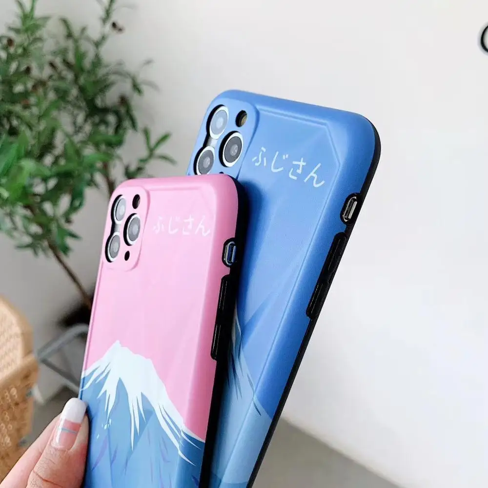 

Photo Frame Lingge Series Mount Fuji Cases For iPhone 11 Pro Max XS Max XR X iPhone11 7 8 Plus Precision Protection CASE Cover