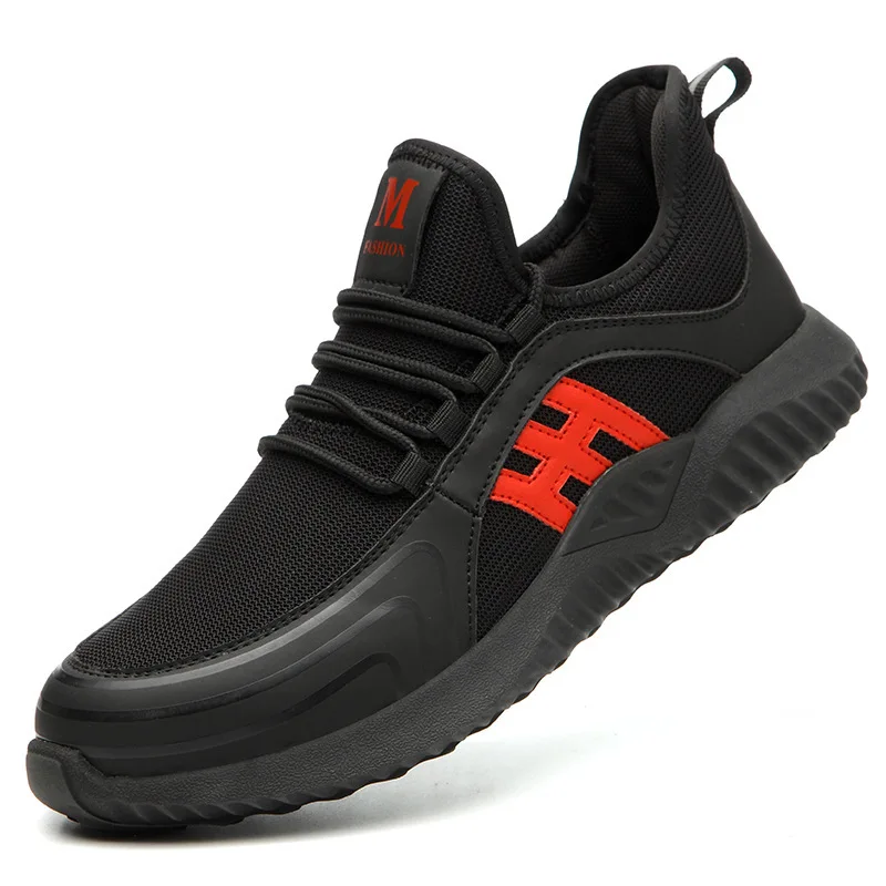 

Steel toe Safety Boots for Men Plus size Puncture Proof Breathable Construction Work Shoes Male Waterproof Casual Safety Shoes