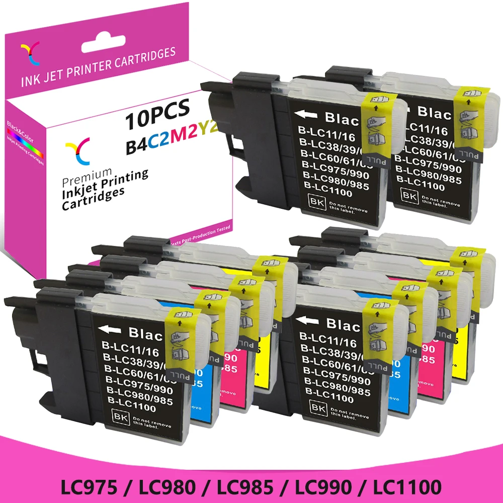 YC LC 980 LC985 LC1100BK LC1100C LC1100M LC1100Y совместимый для MFC 250C 255CW 257CW J270W 290C 490CN 490CW 495CN 585CW
