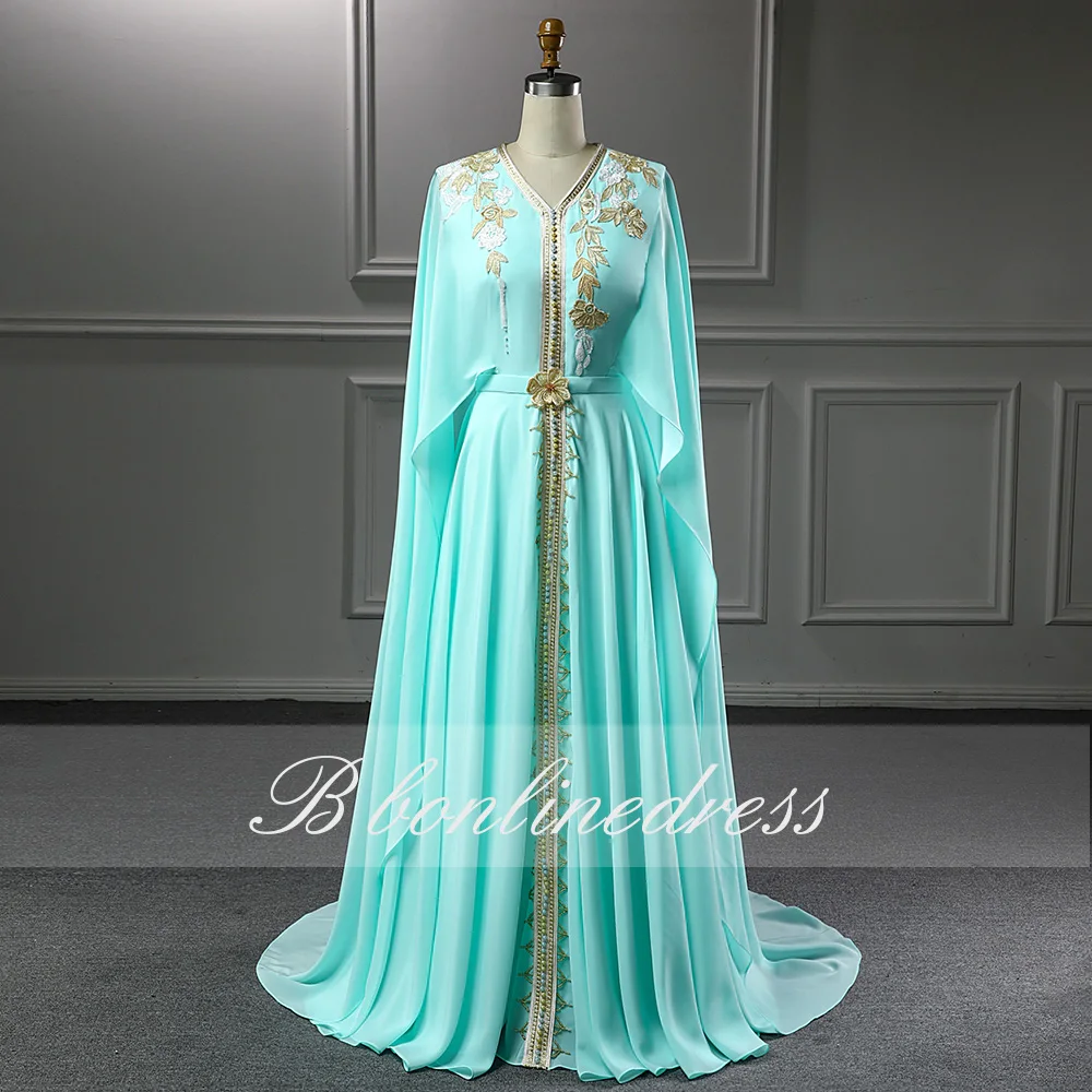 Bbonlinedress Moroccan Kaftan Evening Dresses Long Embroidery Appliques Muslim Dress Jacket Arabic Abaya Party-Dress | Свадьбы и