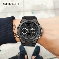 sanad sports mens watches top brand luxury fashion electronic wristwatch 5atm waterproof s shock quartz watch men clock man