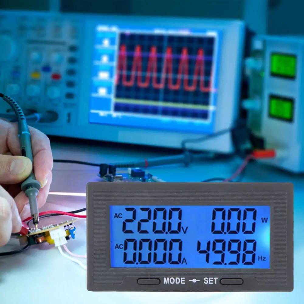 YB5142DM 0-500V Intelligent Digital LCD Display AC Current Voltage MeterPower Energy Tester Wattmeter Adapter DC8V-18V | Инструменты