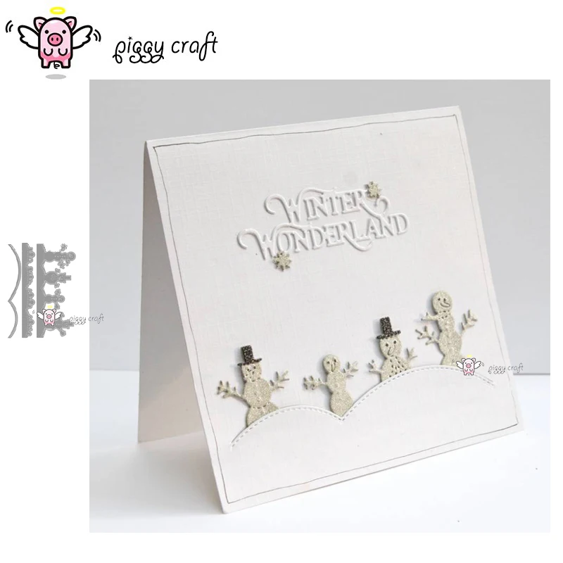 Поросенок ремесленный Металл резки штампы высечки формы Рождество Снеговик