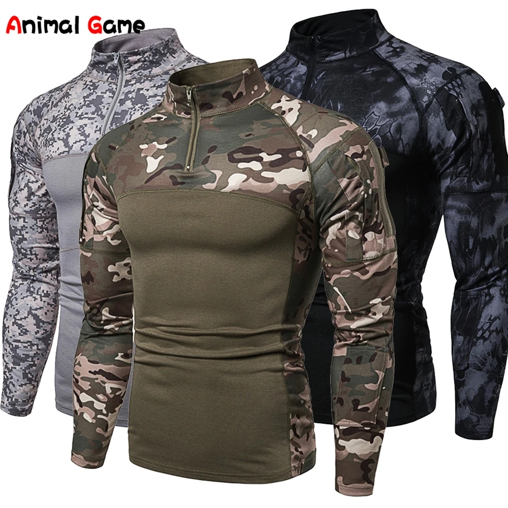 

Camouflage Long Sleeve T-shirts Man Tactics Woman T-shirts for Women Long Oversize Men's Sleeves Male Tops Tees
