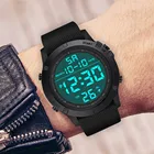Часы наручные мужские цифровые светодиодные, модные спортивные электронные в стиле милитари, с датой, для спорта на открытом воздухе