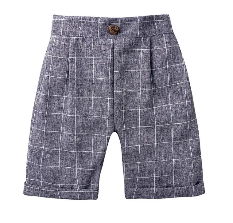 2020 NEW Kids Boys Clothes Set Summer Children Clothing Short Sleeves Gentleman Bow Shirts+Plaid Shorts Suits Toddler | Детская одежда