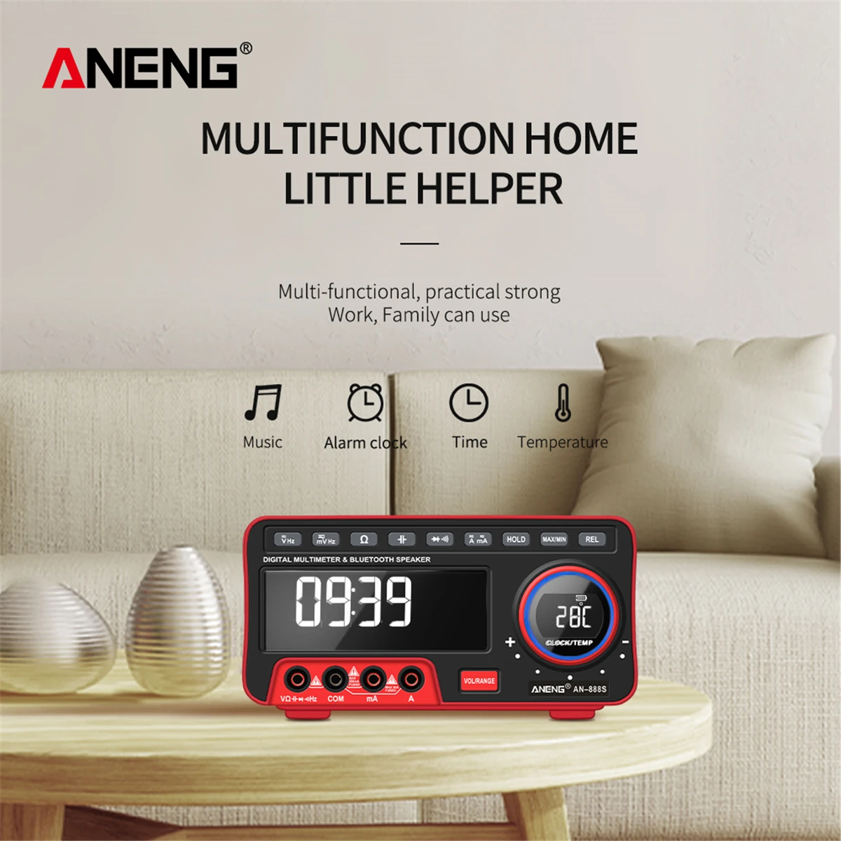 ANENG AN888S Многофункциональный цифровой BT Настольный аудио мультиметр 19999 отсчетов