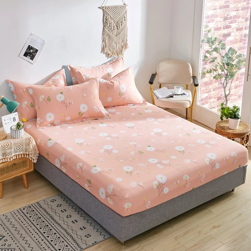 

New style cotton printed twill single bed sheet, fitted sheet