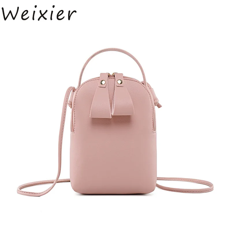 

Fashion For Women Solid PU Lether zipper Shoulder Bag Casual Crossbody Bag Messenger Phone Coin Bag Small korean Style V4-31