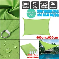 4x6m 300d oxford rectangular sun visor sunshade sail pool cover uv protection sun awning outdoor waterproof canvas