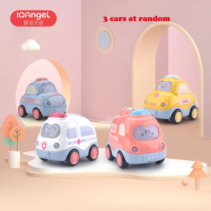 

3 шт./компл. Мультфильм игрушечный автомобиль инерции возврата RC вертолет полиции такси микроавтобус скорой помощи для детей подарок на ден...