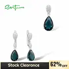 Серьги-подвески SANTUZZA, из серебра набор украшений для женщин пробы с белым кубическим цирконием, модные ювелирные украшения